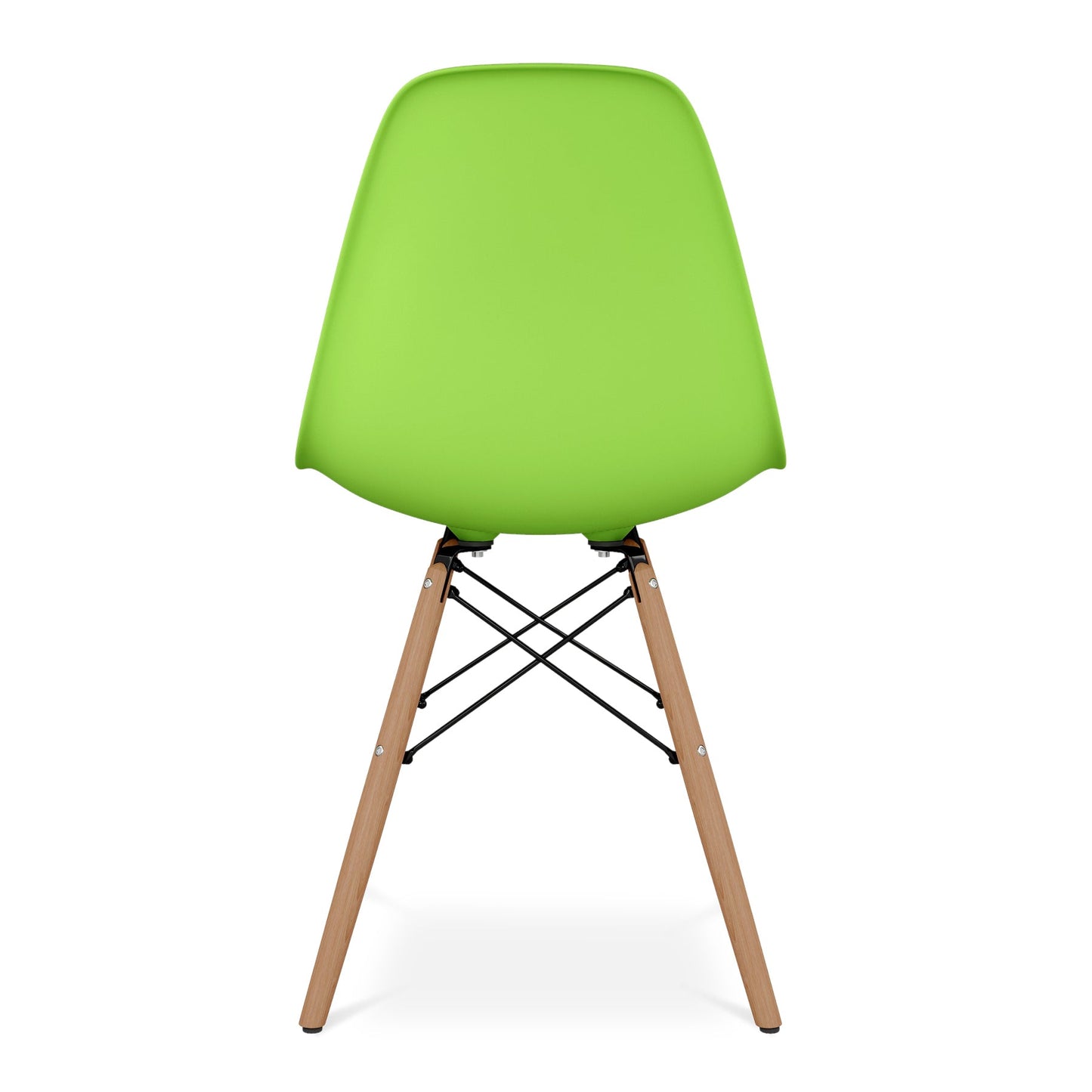 Eiffel Chair With Wood Legs, Green