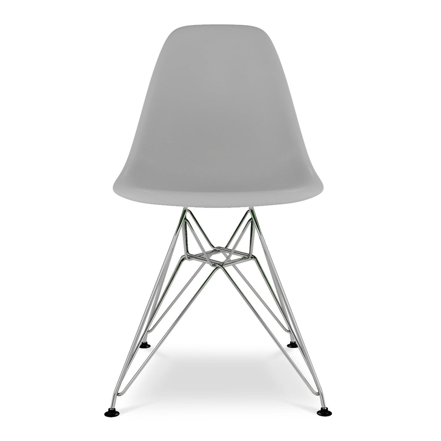 Eiffel Chair With Steel Legs, Gray