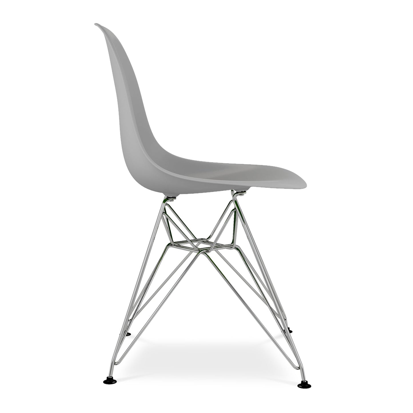 Eiffel Chair With Steel Legs, Gray