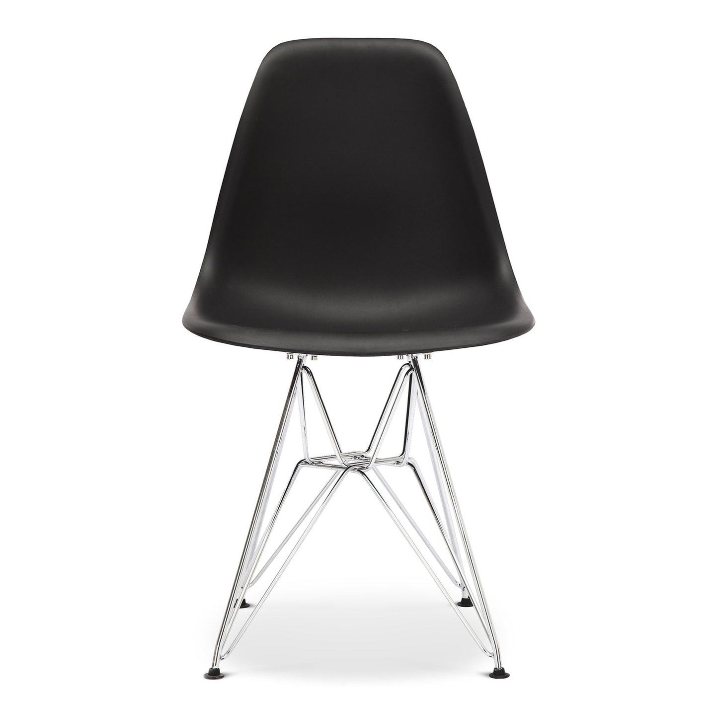 Eiffel Chair With Steel Legs, Black