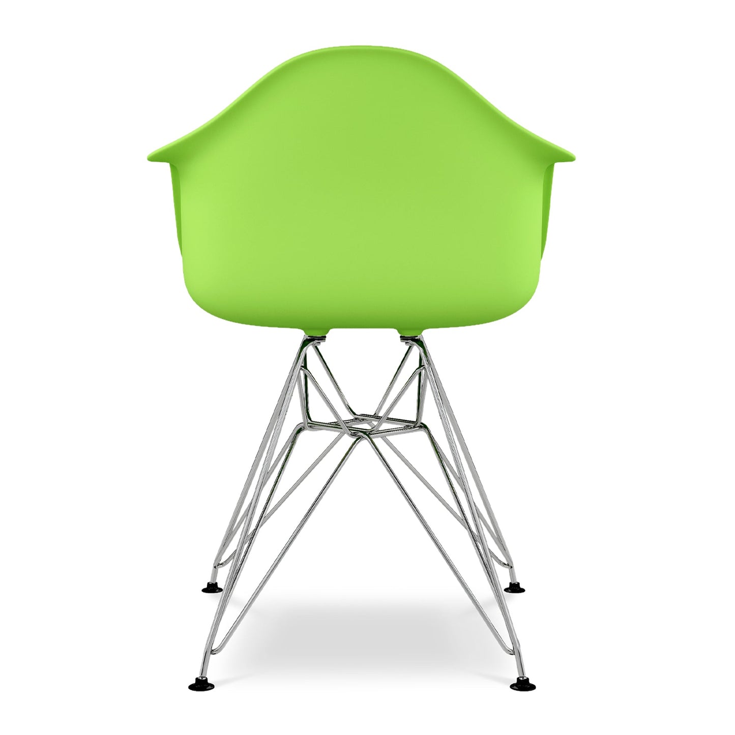 Eiffel Armchair With Steel Legs, Green