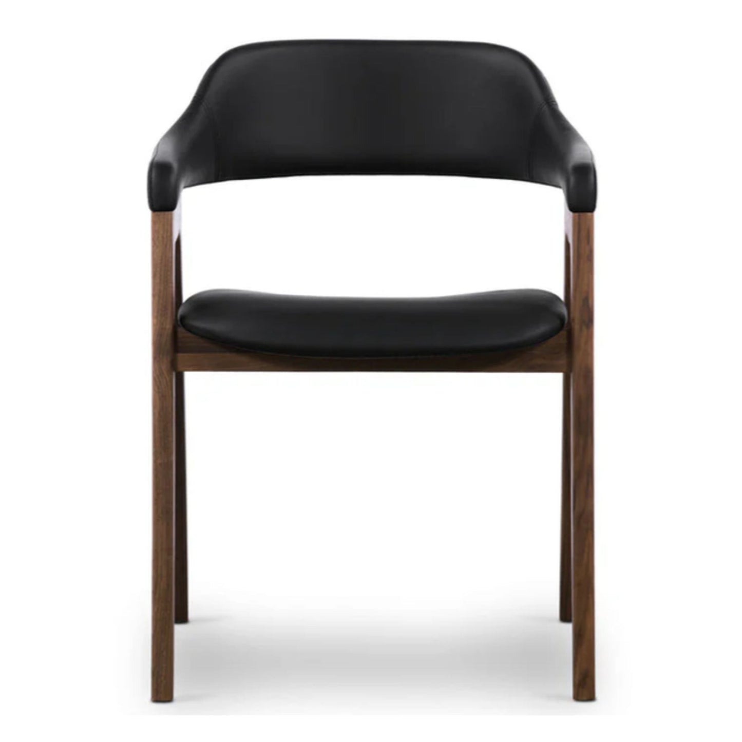 Atlas Leather Dining Chair, Black