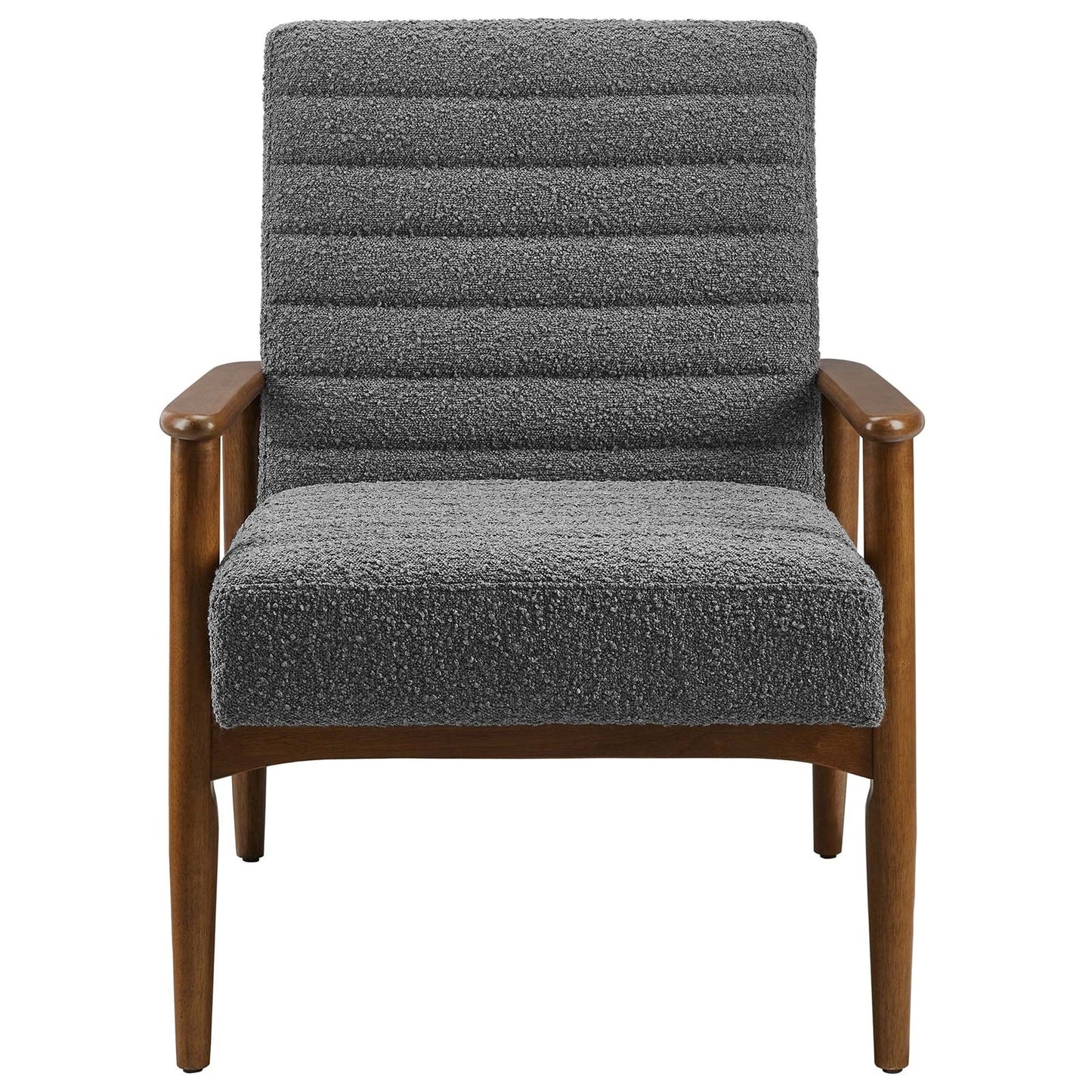 Zain Boucle Lounge Chair, Charcoal