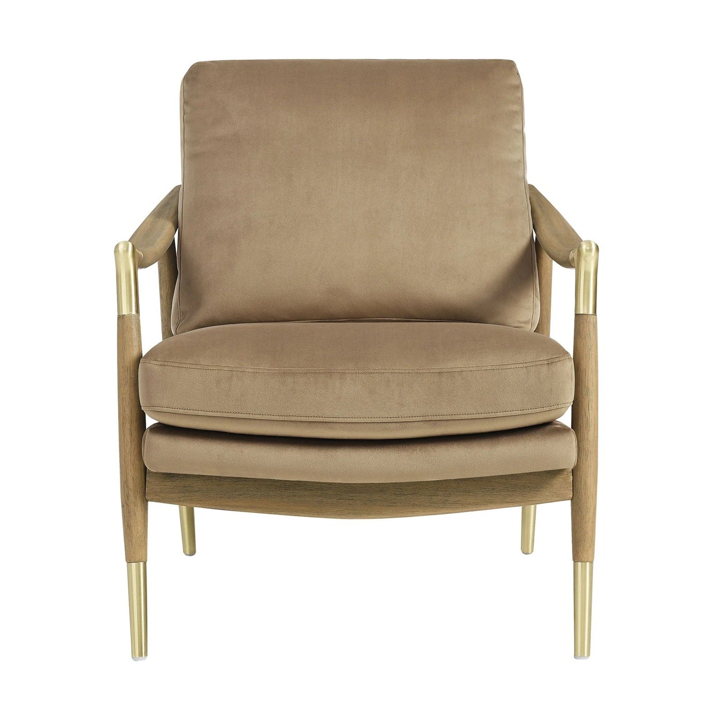 Rollins Velvet Armchair, Taupe