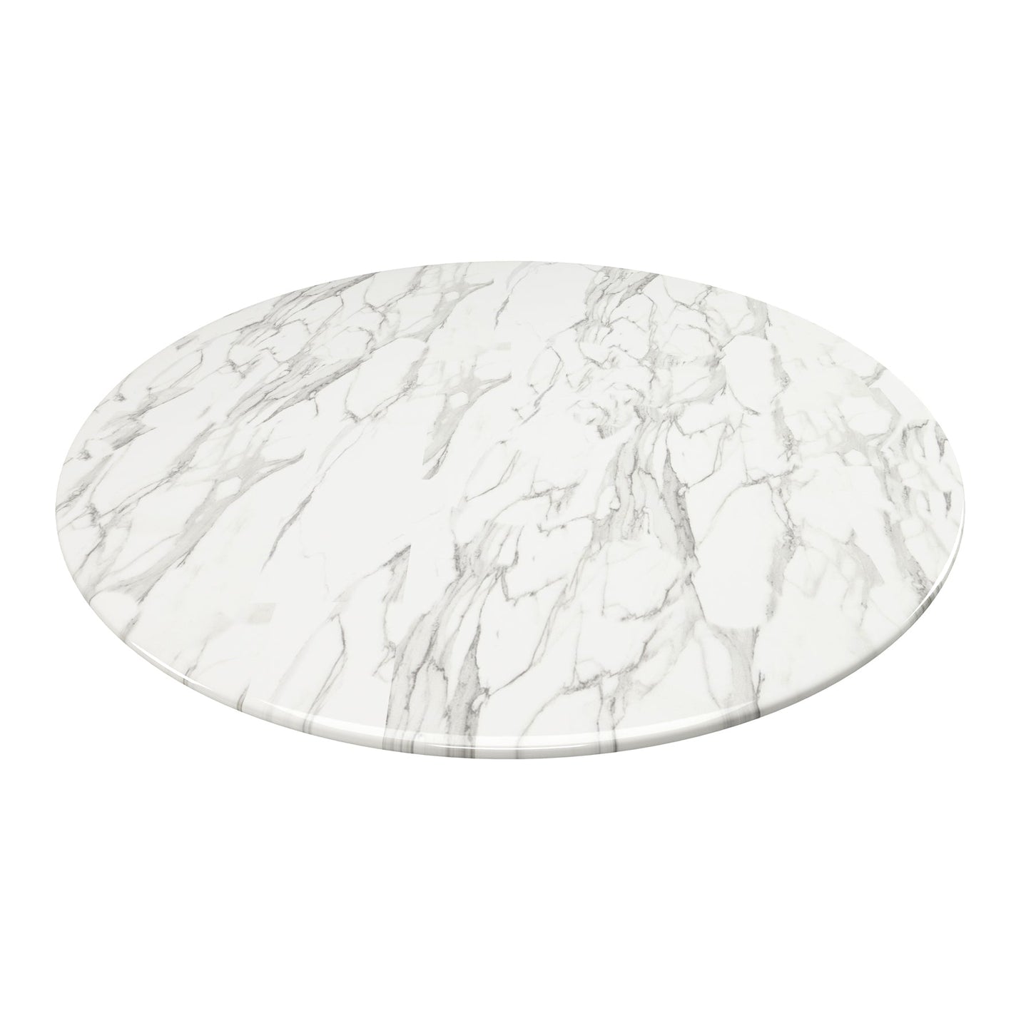 Tulip Marble Dining Table - 32" Round, Gray Base