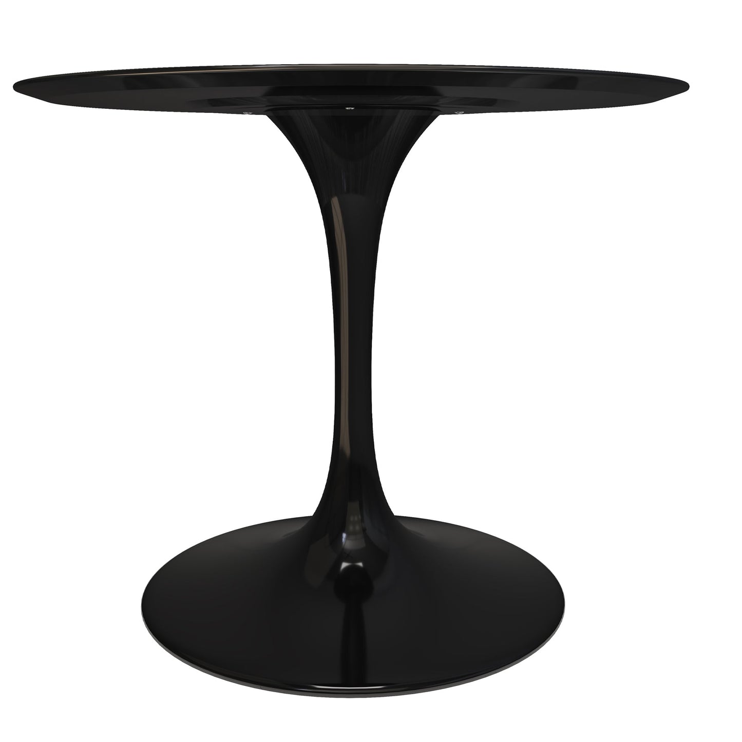 Tulip Fiberglass Dining Table , 36" Round Black