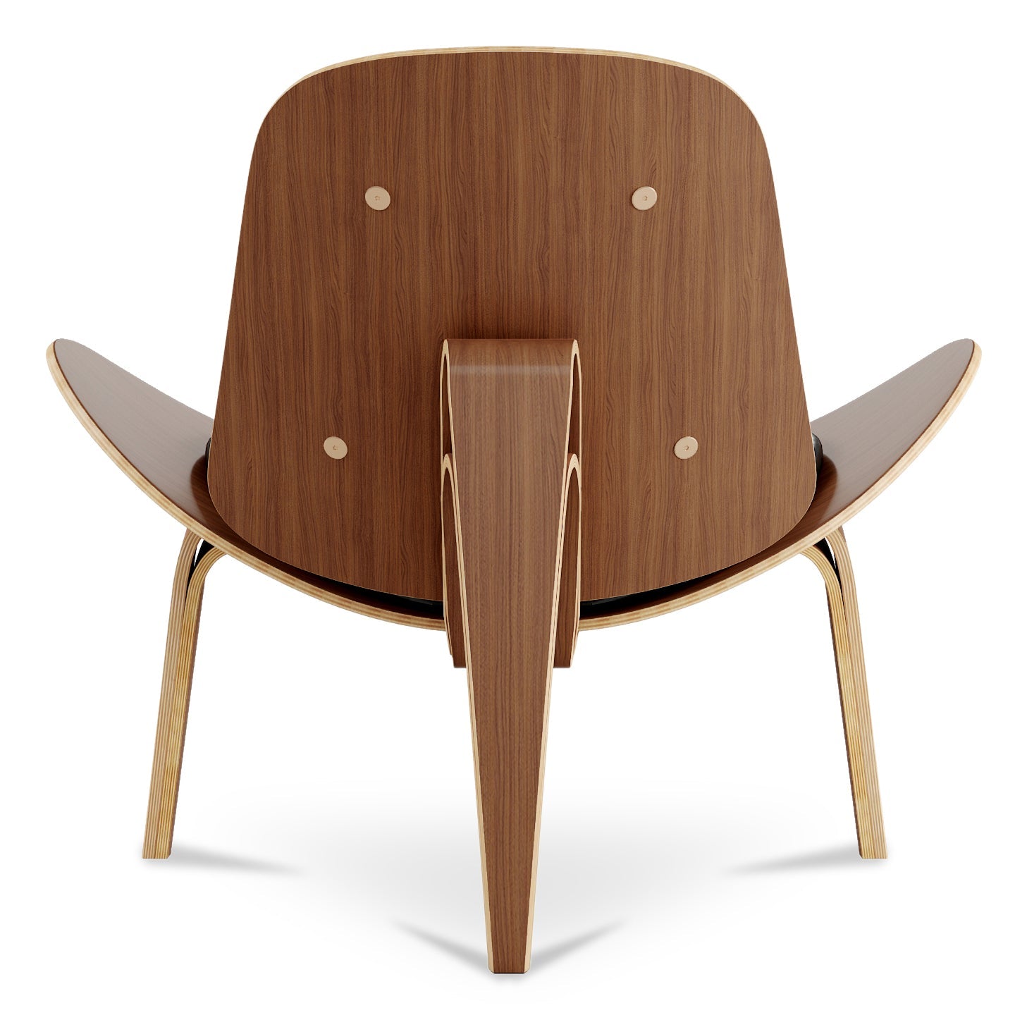 Arch Shell Chair, Black Faux Leather