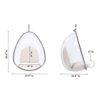 Scoop Hanging Chair, White