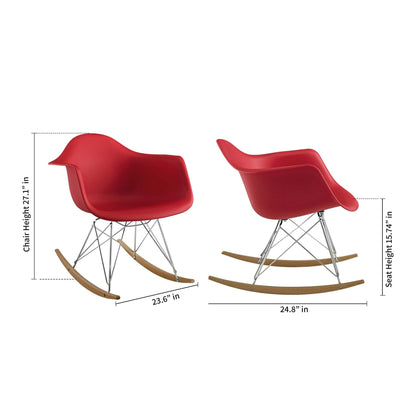 Eiffel Rocker Chair, Red