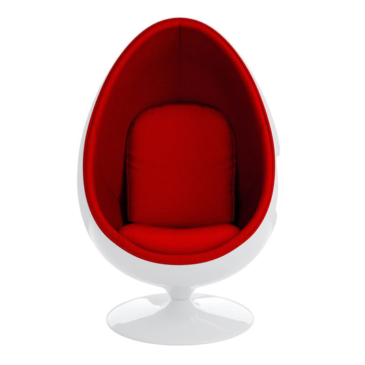 Easter Egg Chair, White and Red