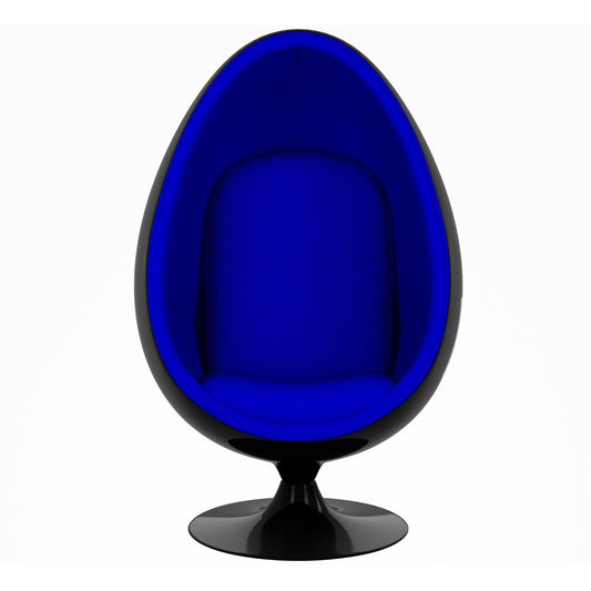 Easter Egg Chair, Black and Blue