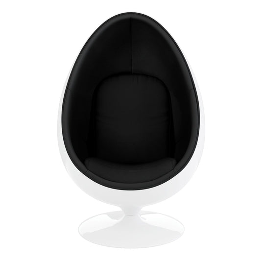 Easter Egg Chair, White and Black