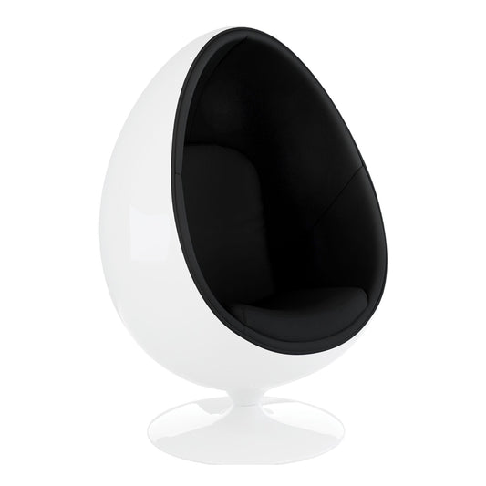 Easter Egg Chair, White and Black