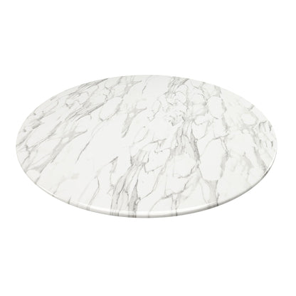 Tulip Marble Dining Table - 32" Round, Gray Base