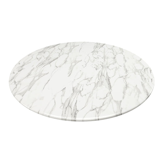 Tulip Marble Dining Table - 32" Round, Gray Base