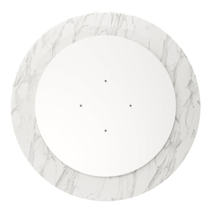 Tulip Marble Dining Table - 32" Round, Gray Base