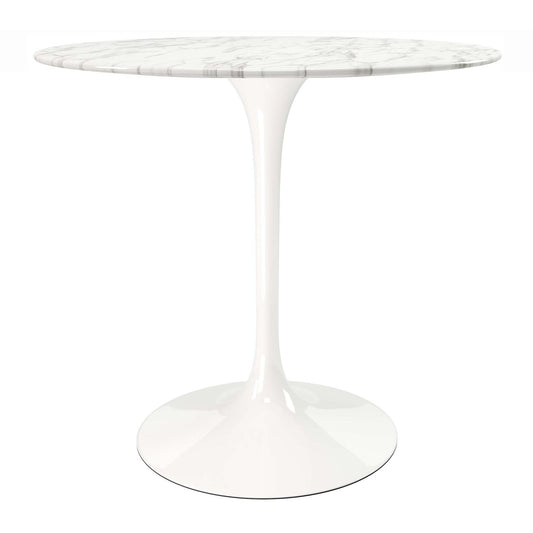 Tulip Marble Dining Table - 32" Round White