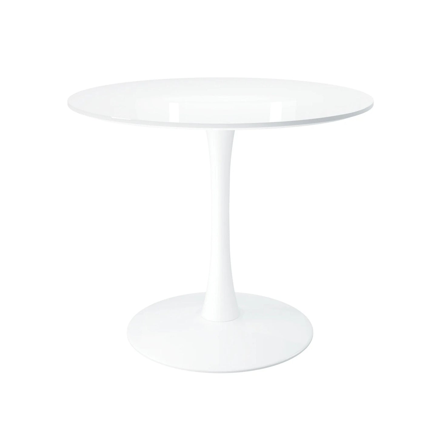 Tulip Wood Top Dining Table, 36" Round White