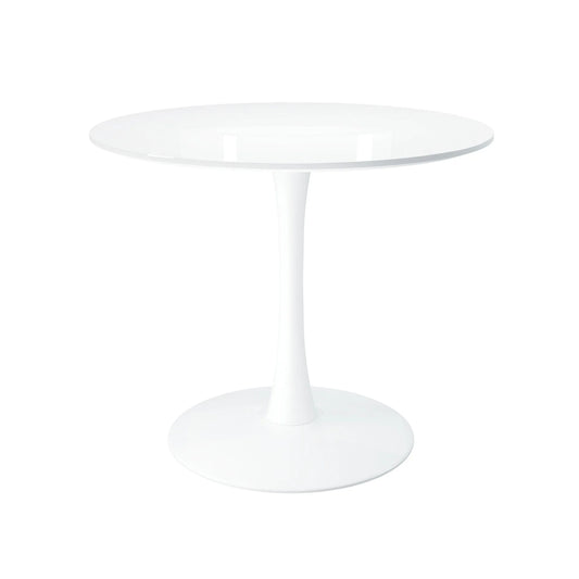 Tulip Wood Top Dining Table, 36" Round White