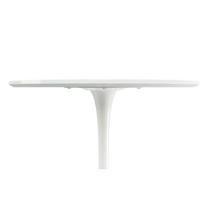 Tulip Wood Top Dining Table, 36" Round White