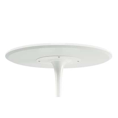 Tulip Wood Top Dining Table, 36" Round White