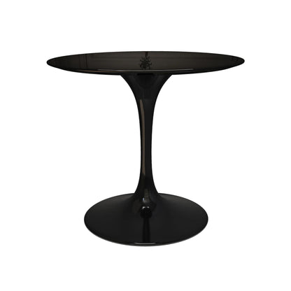 Tulip Fiberglass Dining Table , 36" Round Black
