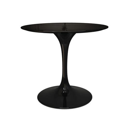 Tulip Fiberglass Dining Table , 36" Round Black