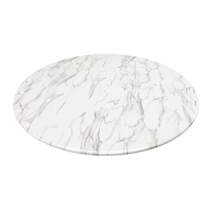 Tulip Marble Dining Table - 40" Round, Black Base