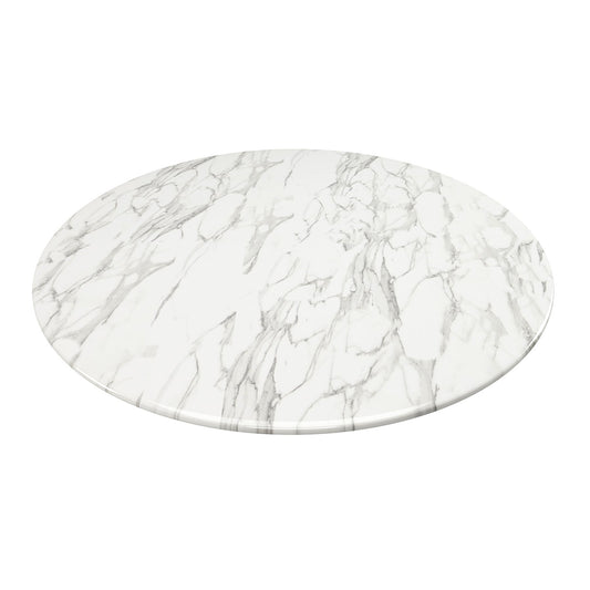 Tulip Marble Dining Table - 40" Round, Gold Base