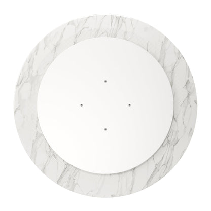 Tulip Marble Dining Table - 40" Round, Gold Base