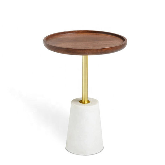 Amo Wood Top Side Table