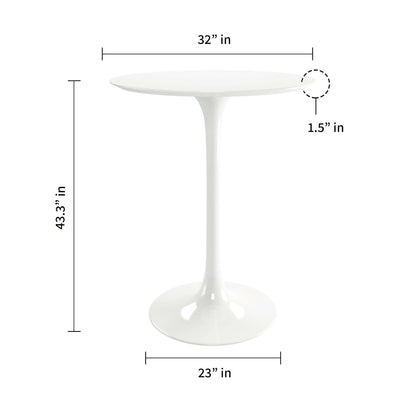 Tulip Fiberglass Bar Table, 32" Round